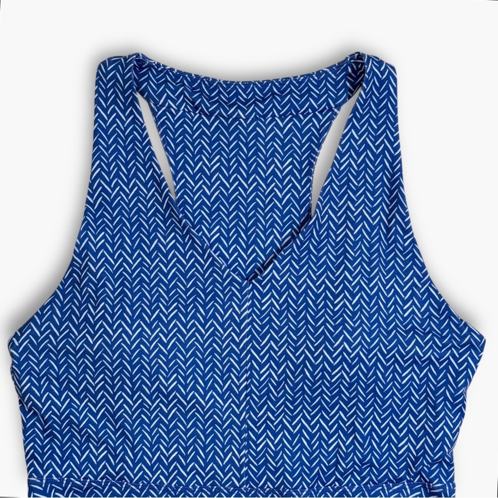 Krimson Klover Piper Dress Large Blue UPF 40 Stretch Athletic Bra Pockets Midi - Picture 5 of 13